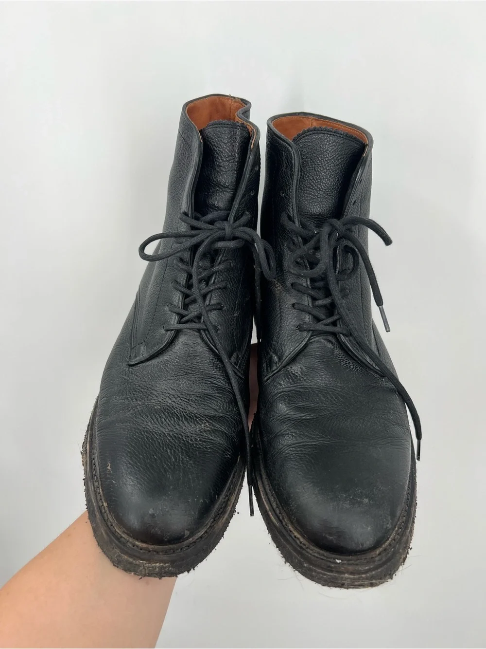 Frye Men’s Black Leather Lace Up Chukka Boots Gum Sole Size 11